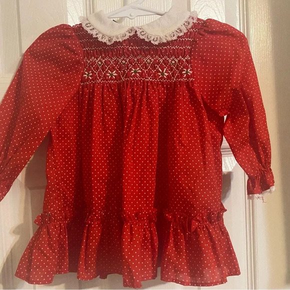Vintage Polly Flinders Smocked Dress - Picture 2 of 10